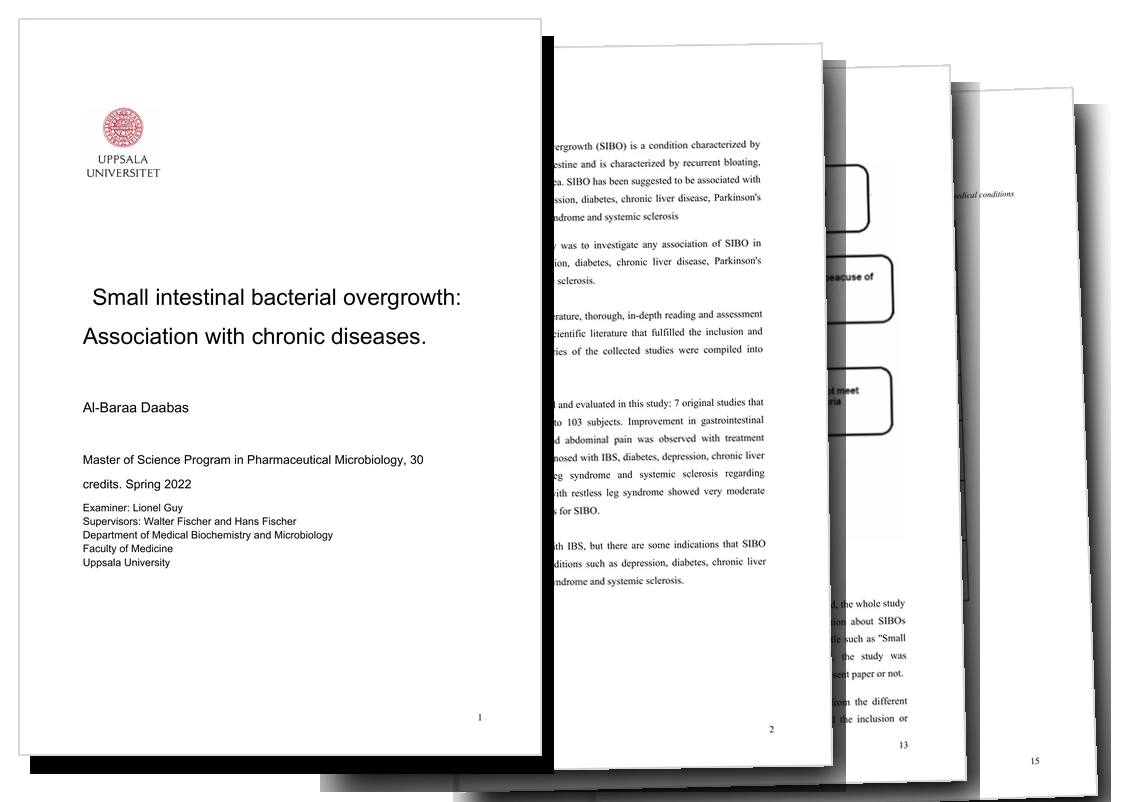 Small intestinal bacterial overgrowth: Association with chronic diseases.